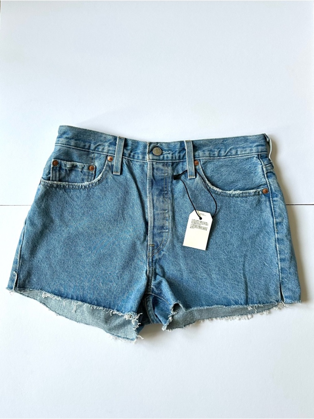 Levi’s 501 Women's High-Rise Blue Denim Cutoff Shorts